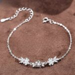 Jasmine Flower Bracelet 925 Sterling Silver for Women Dainty Christmas Gift Jewelry