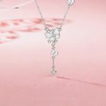 Butterfly Mother of Pearl Tassel Necklace 925 Sterling Silver for Women