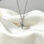 925 Sterling Silver Snowflake Pendant Necklace for Women, Christmas Gift