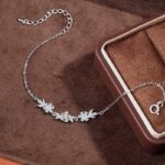 Jasmine Flower Bracelet 925 Sterling Silver for Women Dainty Christmas Gift Jewelry