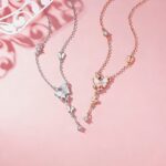 Butterfly Mother of Pearl Tassel Necklace 925 Sterling Silver for Women