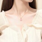 Four Leaf Clover Necklace 925 Sterling Silver Color Changing Double Sided Pendant Dainty Clavicle Chain for Women