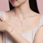 Butterfly Mother of Pearl Tassel Necklace 925 Sterling Silver for Women