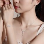 Gardenia Flower Necklace 925 Sterling Silver Tassel Pendant Chain for Women Everyday Wear