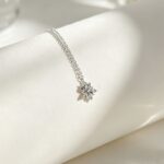 925 Sterling Silver Snowflake Pendant Necklace for Women, Christmas Gift