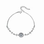 Moissanite Star Bracelet 925 Sterling Silver 1 Carat for Women