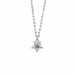 925 Sterling Silver Snowflake Pendant Necklace for Women, Christmas Gift