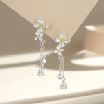 Gardenia Flower Bracelet 925 Sterling Silver Dainty Floral Charm Women Summer Travel Gift for Friend