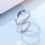 Star Couple Rings in Adjustable 925 Sterling Silver