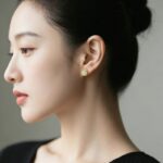 Sokila Butterfly Stud Earrings 925 Sterling Silver 14K Gold Plated Hetian Jade Round Bead Vintage Chinese Style Jewelry Gift