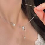 925 Sterling Silver Chinese Coin Pendant Necklace for Women, O-Chain Tassel