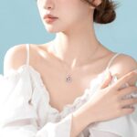 Moonstone Whale Pendant Necklace 925 Sterling Silver Star Charm Celestial Ocean Jewelry for Women 40+5cm Chain