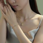 Hetian Jade Peace Buckle Bracelet for Women, 18K Gold Plated 925 Sterling Silver Chinese Lucky Amulet Jewelry, Retro Ethnic Travel Gift