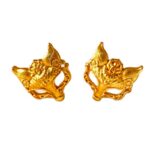 Fox Mask Stud Earrings 999 Fine Silver Gold Plated Jewelry for Women, Masquerade Party Costume Gift