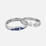 Star Couple Rings in Adjustable 925 Sterling Silver