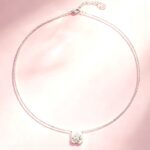 925 Sterling Silver Four-Pointed Star Pendant Necklace for Women, Rotating Wish Clavicle Chain, 40+5cm Minimalist Gift