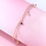 925 Sterling Silver Star Charm Bracelet for Women, Tassel Bangle, Adjustable Blue Stone Jewelry, Summer Travel Gift
