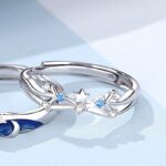 Star Couple Rings in Adjustable 925 Sterling Silver