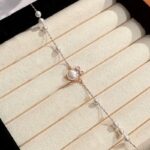 Pearl Bow Bracelet 925 Sterling Silver for Women, French Vintage Elegant Beaded Chain Jewelry, Travel Souvenir Gift