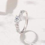 925 Sterling Silver Matching Couple Rings, Adjustable Open Band with Vine Scroll Engraving, His and Hers Anniversary Promise Gift Set
