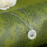 White Chalcedony Peace Buckle Necklace 925 Sterling Silver Wheat Ear Pendant, 14K Gold Plated Chinese Style Jewelry for Women